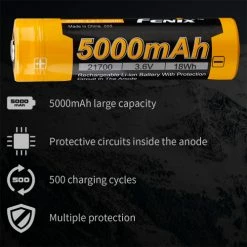Top 10 ⌛ Batteries Fenix 21700 Battery ARB-L21-5000U | Fenix Distributor 🤩 -Brightguy Sales Store Fenix 21700 Battery ARB L21 5000U 2