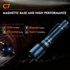 Best Pirce 🎁 Boating Flashlights Fenix C7 USB-C Rechargeable Flashlight | 3,000 Lumens 😉 -Brightguy Sales Store Fenix C7 USB Rechargeable Flashlight 10 600x600 1