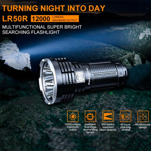 Brand new ๐ Boating Flashlights Fenix LR50R Super Bright Search Light | 12,000 Lumens ๐ 8 Brand new ๐ Boating Flashlights Fenix LR50R Super Bright Search Light | 12,000 Lumens ๐ - Image 6