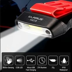 Top 10 ❤️ Boating Flashlights Klarus HC3 Visor Light With Motion Sensing | Klarus Distributor 🔔 -Brightguy Sales Store Klarus HC3 Visor Light with Motion Sensing 5