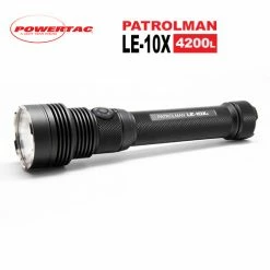 Discount 👍 Bright Flashlights Powertac Patrolman LE-10X® Search Flashlight | 4200 Lumens 💯